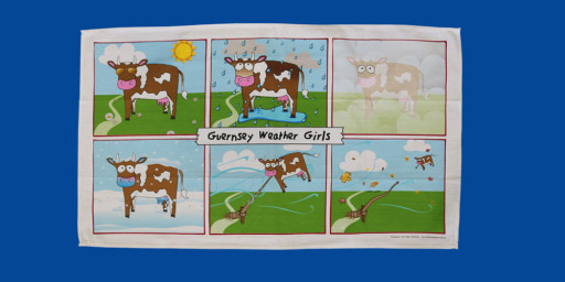 Guernsey Weather Girls Tea Towel